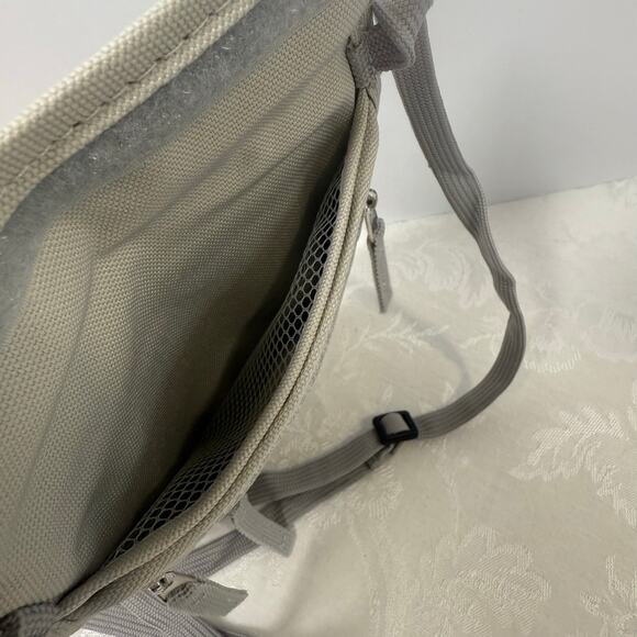 RFID Blocking Pouch Travel Wallet Beige Crossbody Organizer Adjustable Strap - Picture 3 of 6